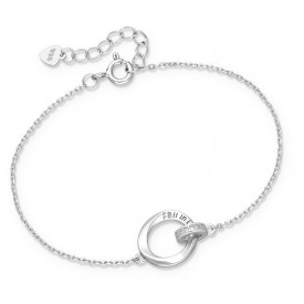 Strieborný náramok  Fall in Love (rhodium plated)